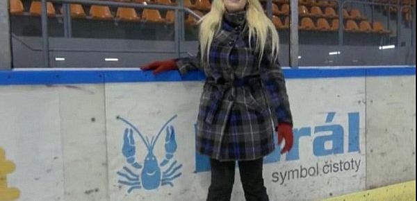  Ice skating big boobs Eurobabe Angel ass fucked for cash